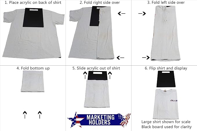 Shirt Folding Board 9.5" x 14" Acrylic Laundry Organizer for Clothing Stores Sporting Goods Stores Neatness Seekers Efficient Innovative Portable Sturdy Use at Home Clear by Marketing Holders - Image 3