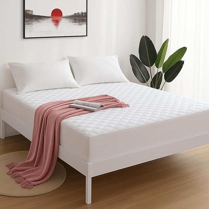 COTTONPASSION King Size Waterproof Mattress Protector - Fitted with Stretchable Deep Pocket Mattress Cover, Soft Breathable & Noiseless Mattress Pad