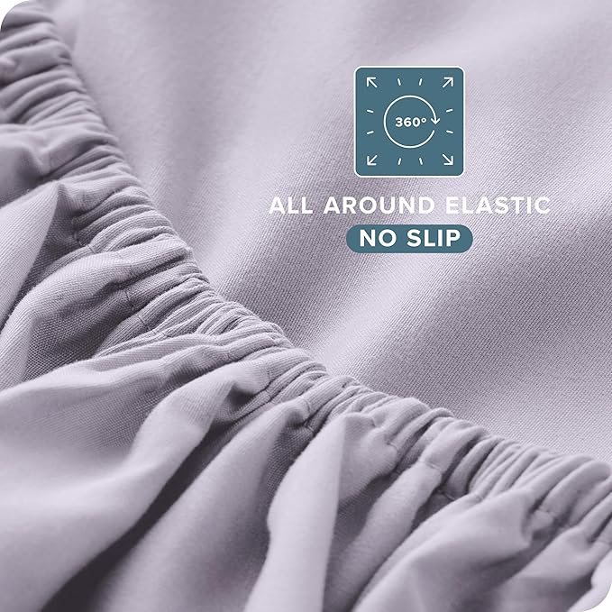 Bare Home King Sheet Set - 1800 Ultra-Soft Microfiber King Bed Sheets - Double Brushed - Deep Pockets - Easy Fit - 4 Piece Set - Bedding Sheets & Pillowcases (King, Light Lavender)