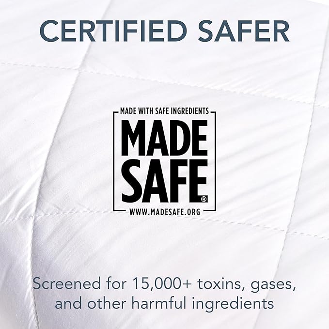 Naturepedic Organic Cotton Mattress Protector - Quilted Organic Cotton Mattress Pad with GOTS-Certified Non-Toxic, 100% Cotton Fabric and Fill - Full Size Mattress Cover 53" W x 75" L
