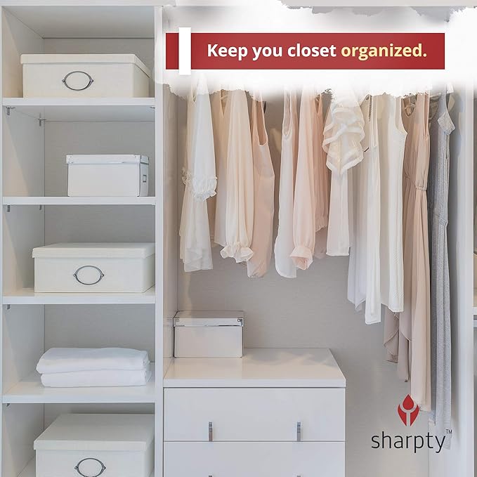 Sharpty Kids Plastic Hangers, Children's Hangers for Baby, Toddler, and Child Clothes - Everyday Standard Use - Ideal for Boys and Girls Closet, Clothing, Pants, Coats, and More - White, 20 Pack - Image 5