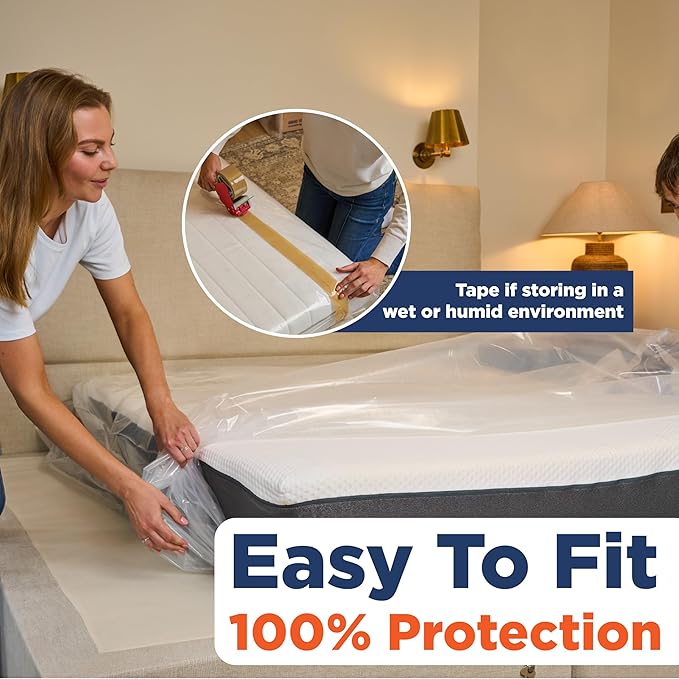 Mattress Bags for Moving, Twin Mattress Bag for Storage, Plastic Cover for Bed Storage & Disposal, Mattress Moving Bag Twin Size Protector XL - 39 x 100 x 14 inch
