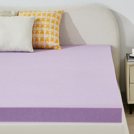 BDEUS Mattress Topper Twin XL, 2 Inch Gel Memory Foam Mattress Topper College Dorm Ventilated Soft Mattress Pad, Bed Topper, CertiPUR-US Certified