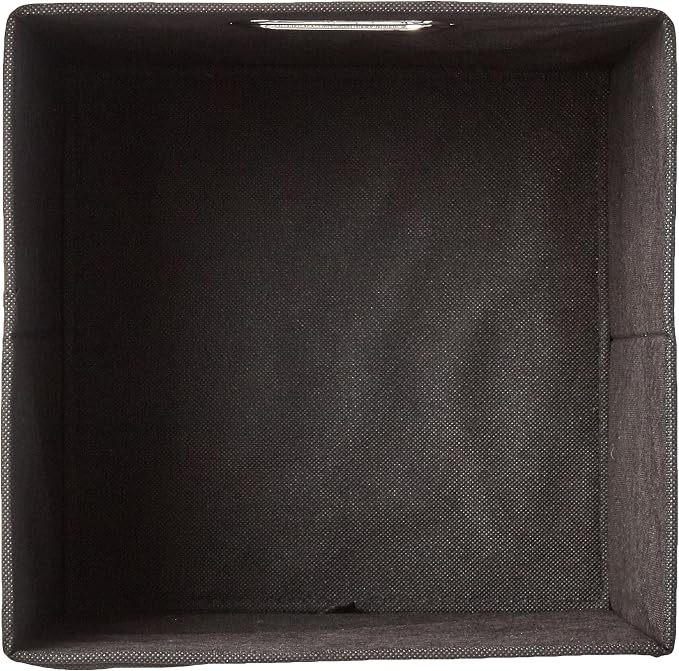 Amazon Basics Collapsible Cube Storage Bins, Space-Saving, Organizing Fabric Bins with Handles, 10.5" x 10.5" x 11", Black, 6-Pack - Image 3