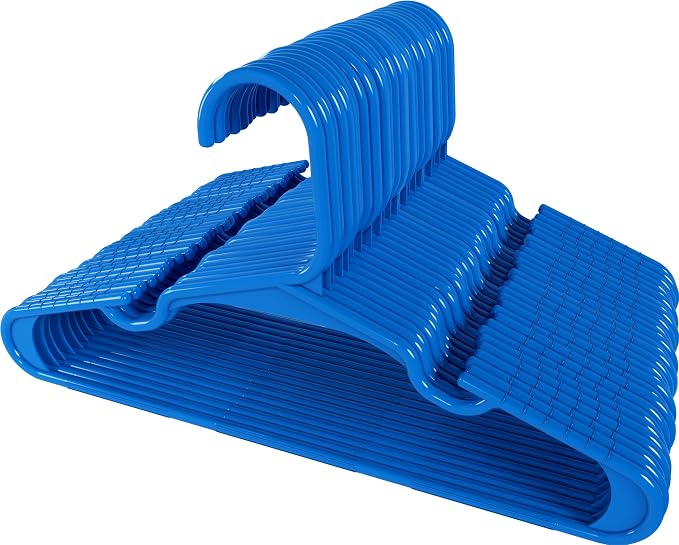 Utopia Home 60 Pack Kids Hangers - 11.5 Inch Plastic Baby Hangers for Closet - Childrens Hanger for Clothes & Infant Hanger for Closet - (Blue) - Image 8