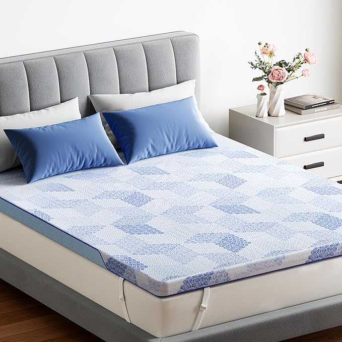 PERLECARE Firm Mattress Topper King- 3 Inch Memory Foam Bed Topper for Pressure Relief, Mattress Pad with Cooling Bamboo Cover, Removable & Washable, CertiPUR-US & Oeko-Tex Certified