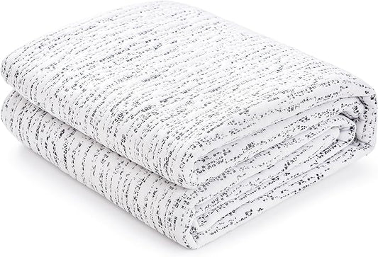 Subrtex Mattress Topper Cover Queen Size 4 Inch (Only Cover) Mattress Topper Protector Bedding Removable Encasement with Zipper Closure