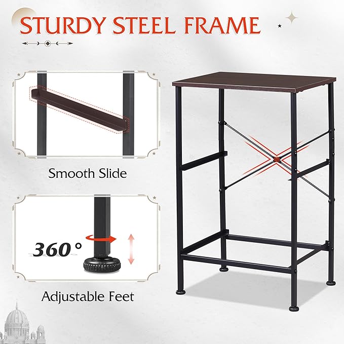 WLIVE Night Stand Set 2, Dresser and Nightstand Sets, Nightstands for Bedroom with 2 Fabric Drawer, End Tables Bedroom Furniture Set, Closet, College Dorm, Dark Grey