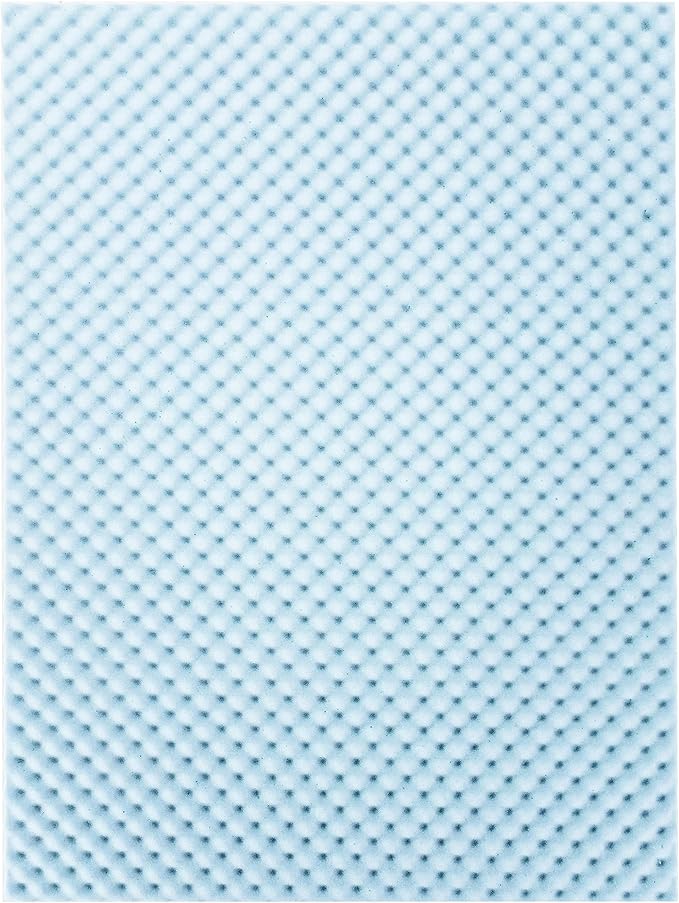 Best Price Mattress 2 Inch Egg Crate Memory Foam, Cooling Gel Infusion, Twin Mattress Topper, Dorm Essentials, Blue