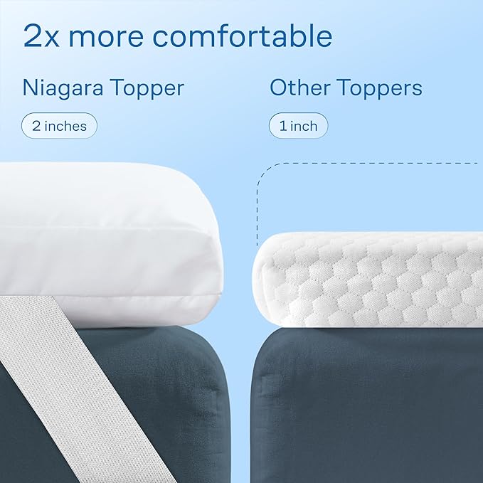 Ultra Soft Twin Mattress Topper - Cloud-Like Mattress Pad for Back Pain Relief - Breathable Cooling Material for Hot Sleepers, Dark White