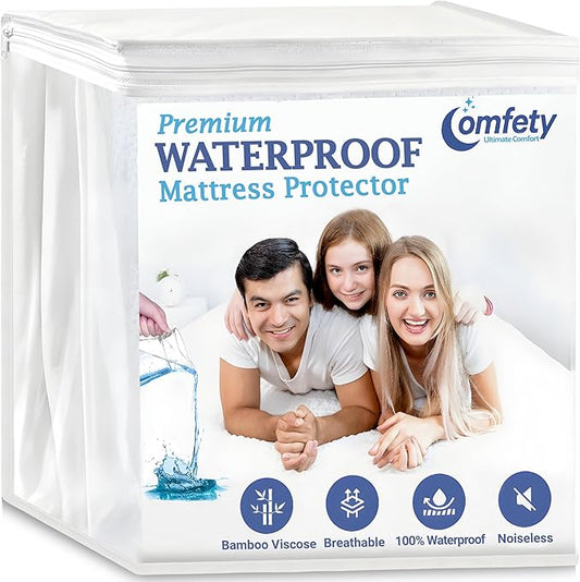 Twin XL Waterproof Mattress Protector - Hypoallergenic, Breathable, Cooling, Washable