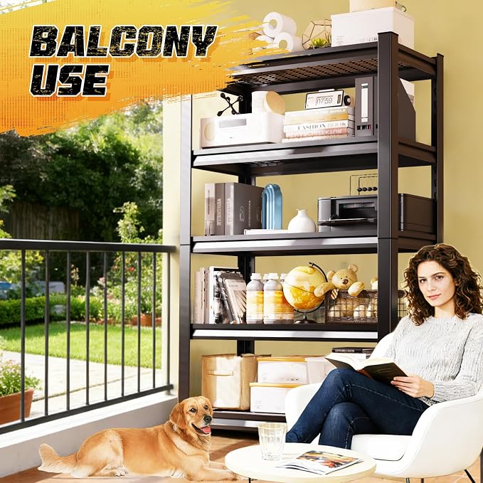 Garage Storage Shelves 5-Tier,Garage Storage System Shelves Adjustable,Storage Shelving for Basement,Pantry,Kitchen,Warehouse (1, 72" H x35 W x 16" D) - Image 9
