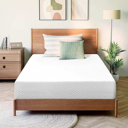 GAESTE 10 Inch Twin Cooling Gel Memory Foam Medium Firm Mattress Breathable Pressure Relief CertiPUR-US Certified Foam, Mattress-in-a-Box Comfort & Supportive No Fiberglass (Twin, 10 in)
