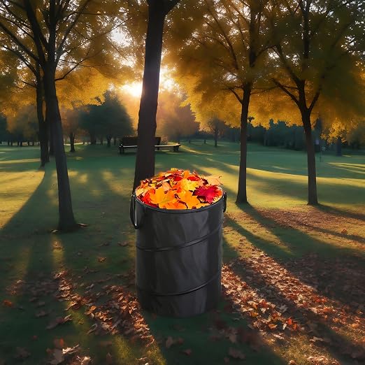Collapsible Trash can/Folding Garbage Cans,Portable Trash can,Pop Up Trash Can,for Camping Garbage Can Collapsible,Clothes and Toys Recycle bin (Black) - Image 6