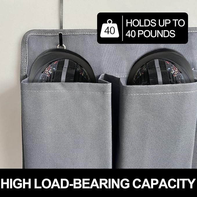 RVZONE RV Shoe Pockets 10 Pockets Heavy Hanging Bedside Storage Organizer with Sturdy Hooks Storage Pockets Hangs on bed for Shoes Toys and Tool Accessories - Image 3