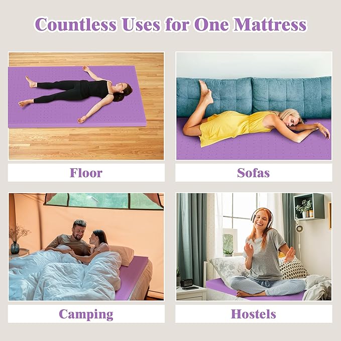 Airensky 2 Inch Cooling Gel Memory Foam Mattress Topper Queen Size - CertiPUR-US Certified Bed Topper, Pressure Relief for Back Pain, Breathable Design, Odor-Free (60"x80")