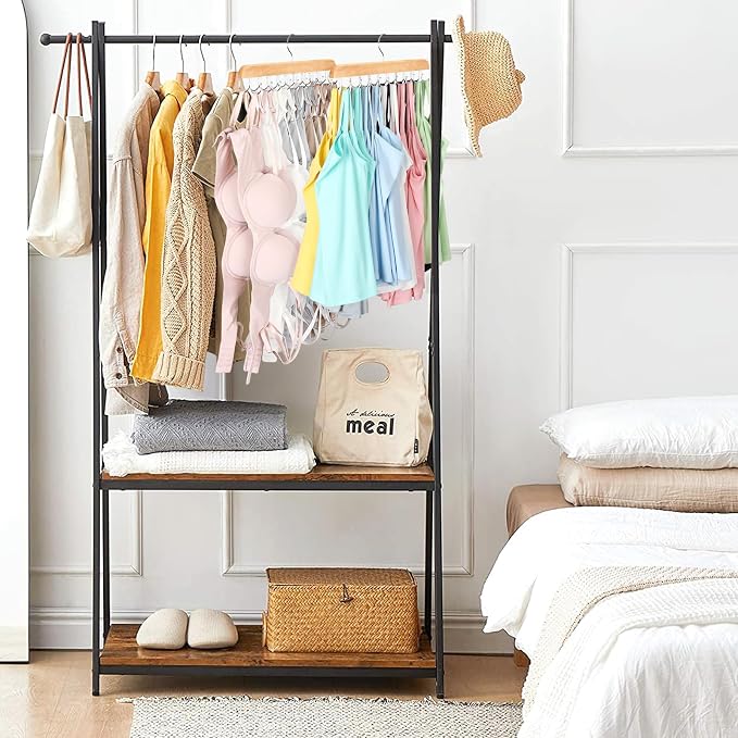 Bra Hanger for Closet, Tank Top Organizer 20 Hooks Capacity Foldable Wood Space Saving Hanger Closet Organizers and Storage for Dorm & Apartment for Tank Top, Hats, Scarf etc. - Image 7