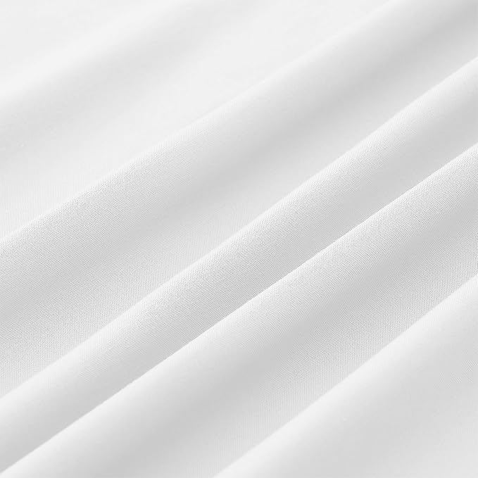 Modern Threads Soft Microfiber Solid Sheets - Luxurious Microfiber Bed Sheets - Includes Flat Sheet, Fitted Sheet with Deep Pockets, & Pillowcases White King