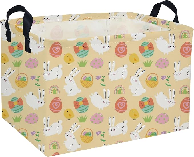 Rectangle Easter Baskets Kids Baskets Cute Storage Bin Organizer Box for Room Decor Gift Basket by DDBASKET