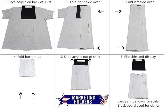 Marketing Holders Shirt Folding Board 8.5" x 12" Acrylic Laundry Organizer for Casual Wear Stores Clothing Stores Uniform Retailers Ergonomic Innovative Sleek Versatile Home Use Practical Clear - Image 4