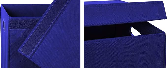 Simple Houseware Double Laundry Hamper with Lid and Removable Bags, Dark Blue - Image 6