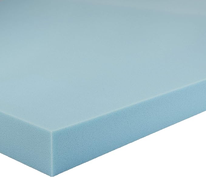 Amazon Basics King Cooling Gel-Infused Memory Foam Mattress Topper, CertiPUR-US Certified, 3 Inches, Blue
