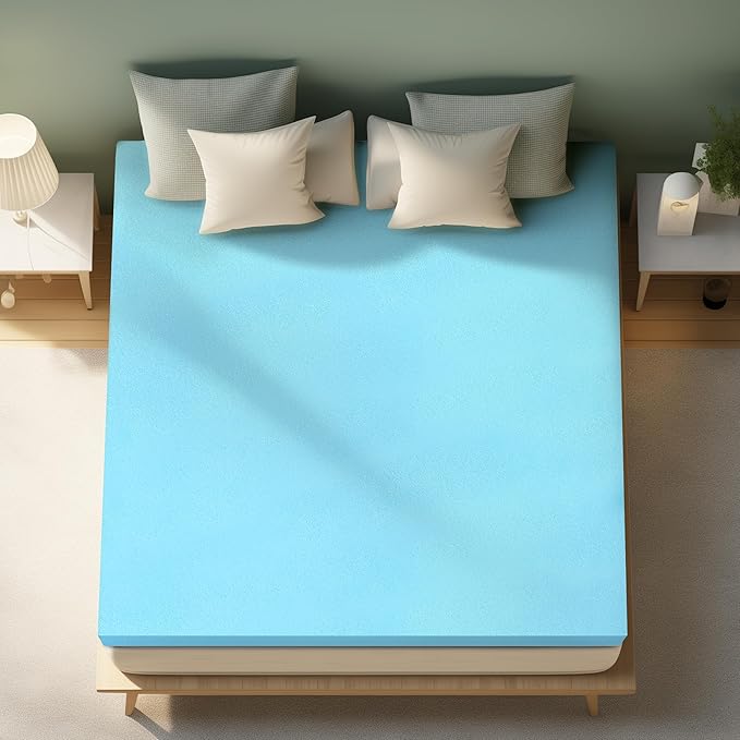 Hokway 4 Inch Mattress Topper Memory Foam Queen Mattress Pad Bed Topper Ventilated High Density Pad, CertiPUR-US Certified