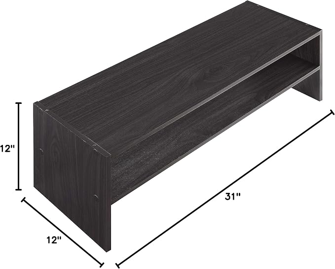 Whitmor Stackable 2-Tier Shoe Shelf, 31 inch, Espresso - Image 2