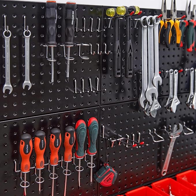 Ultrawall 2 Pcs Metal Pegboard Wall Panels, Peg Boards for Garage Tool Storage - Image 5