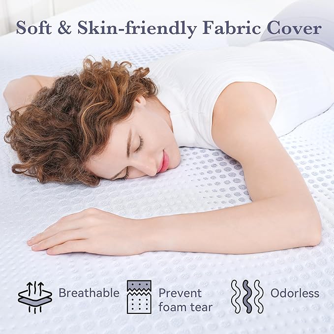 SINWEEK 3 Inch Gel Memory Foam Mattress Topper King Size, Bamboo Mattress Pad for Body Pressure Relief, Cooling Bed Topper with Breathable Soft Cover, CertiPUR-US Certified