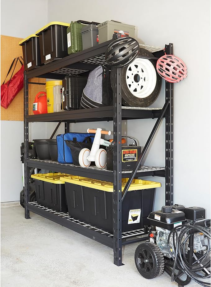 Ironton 4-Tier Industrial Steel Shelving Unit, 8,000-Pound Load Capacity, Garage Storage Rack, 77" W x 24" D x 72" H - Image 6