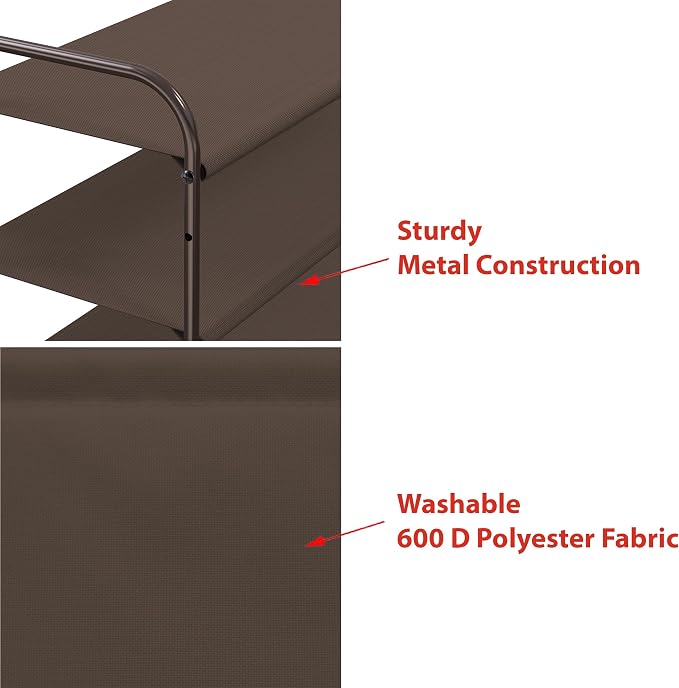 Simple Houseware 5-Tier Shoe Rack Storage Organizer, Bronze - Image 6
