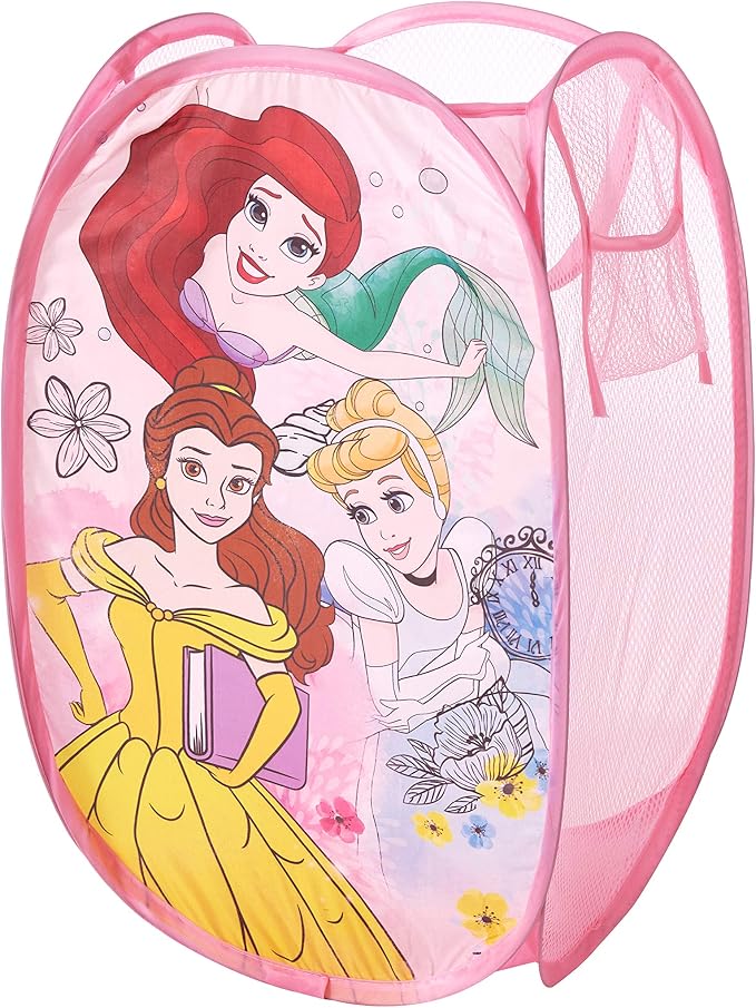 Disney Princess Pop Up Hamper with Durable Handles, 21"H x 13.5"W x 13.5" L by Disney
