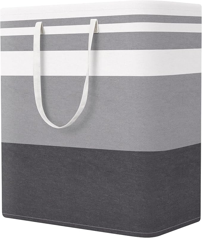 StorageRight Laundry Basket Hamper Large Collapsible Laundry Hamper with Easy Carry Handles，Freestanding Clothes Hampers for Laundry, Bedroom, Dorm, Clothes, Towels, 100L, Gradient Grey by StorageRight