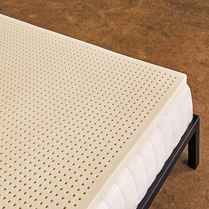 Pure Green Natural Latex Mattress Topper - Firm - 3 Inch - Twin Size (GOLS Certified Organic)