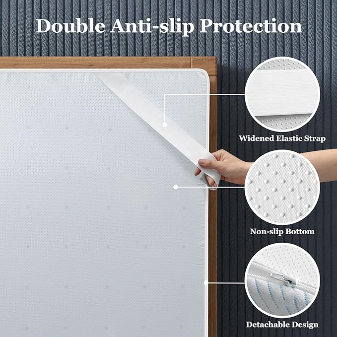 BedStory 4 Inch Firm Mattress Topper Twin Size - Pain-Relief Memory Foam Bed Topper, Cooling Gel High-Density Mattress Pad, Skin-Friendly Non-Slip Cover, CertiPUR-US Certified
