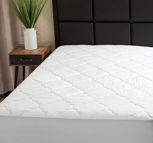 Micropuff Fitted Mattress Pad - California King Size (72" x 84") Mattress Pad - Soft and Comfortable Fitted Mattress Protector - Mattress Cover Stretches 15 to 18 Inches Deep - Easy to Wash
