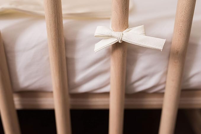 SheetWorld Crib Bib Sheet Saver - 13x27 Inches, Soft Cotton Material, 4 Secure Corner Ties - Essential Baby Bedding for Easy Clean-Up and Comfort - Proudly Made in The USA