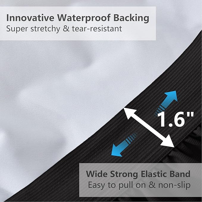 King Size Mattress Pad Waterproof, Cooling Mattress Topper Noiseless, Leak Proof Mattress Protector Deep Pocket Washable, Quilted Fitted Soft King Mattress Pad Cover (78x80 inch, Black)