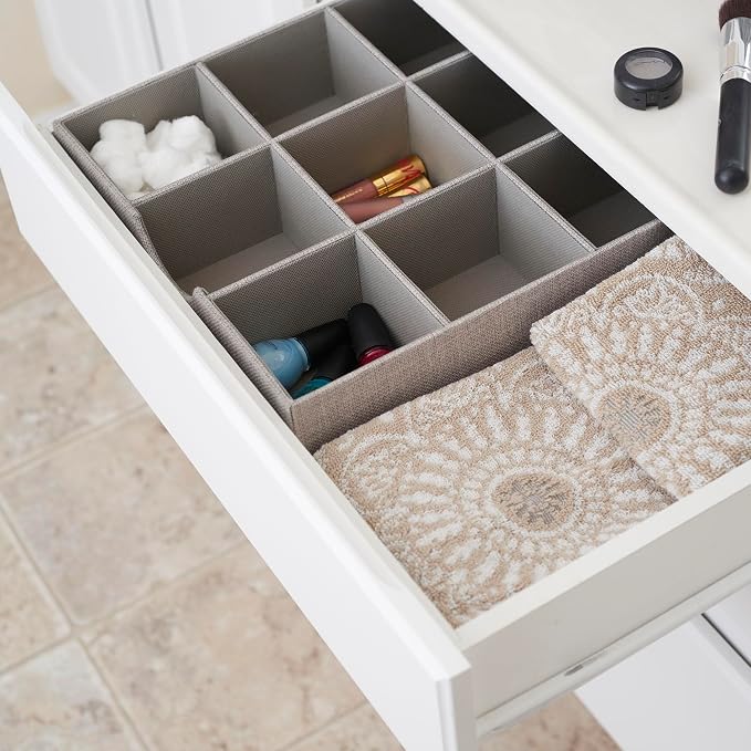 Household Essentials Grey 728-1 Deep 9 Section Drawer Organizer Box for Storage 12 in x 3.13 - Image 5