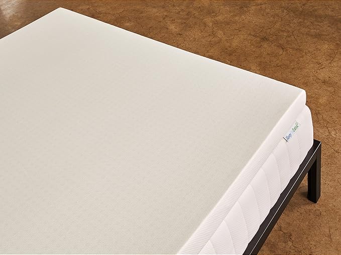 Pure Green Natural Latex Mattress Topper w/Luxury Cover - Soft - 1 Inch - King (GOLS Certified Organic)