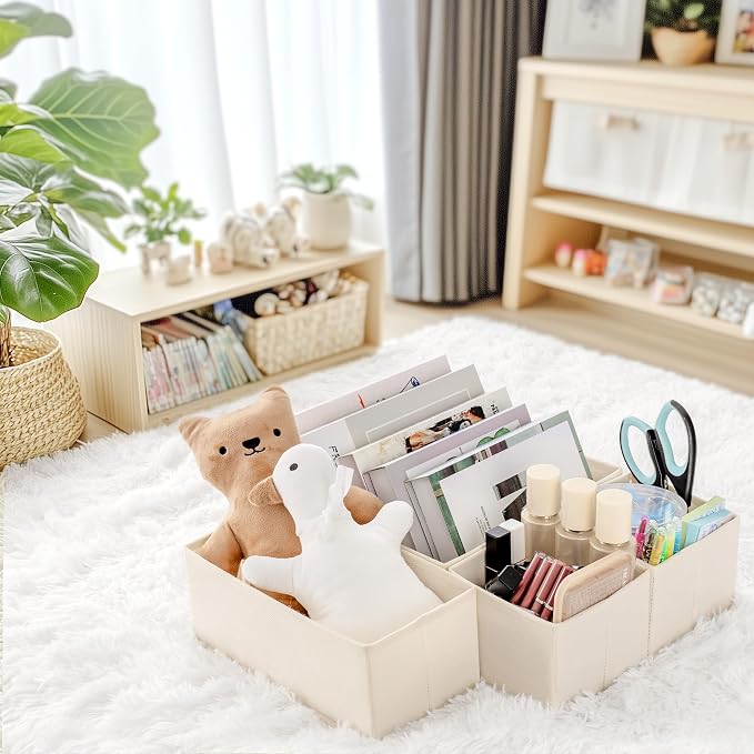 Criusia Drawer Organizer Clothes, 24 Pack Dresser Organizer for Baby Clothes, Underwear, Sock- Foldable Closet Organization and Storage Dividers Bins for Nursery, Bedroom and Dorm (Beige) - Image 9