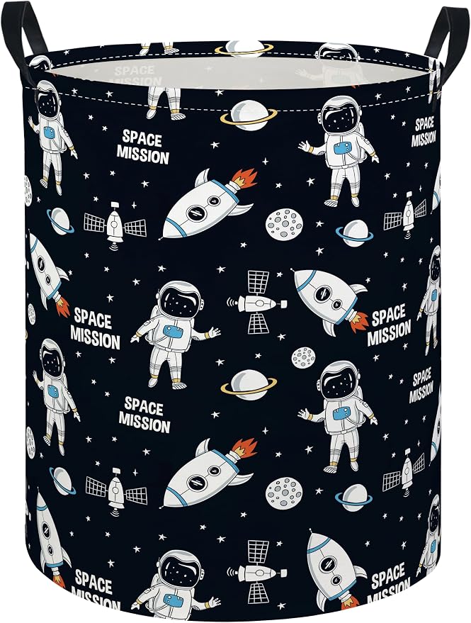 Baby Laundry Hamper kids laundry Basket Waterproof Laundry Bag for Bedroom Toy Clothes Organizer Room Décor(Astronaut) by Unknown