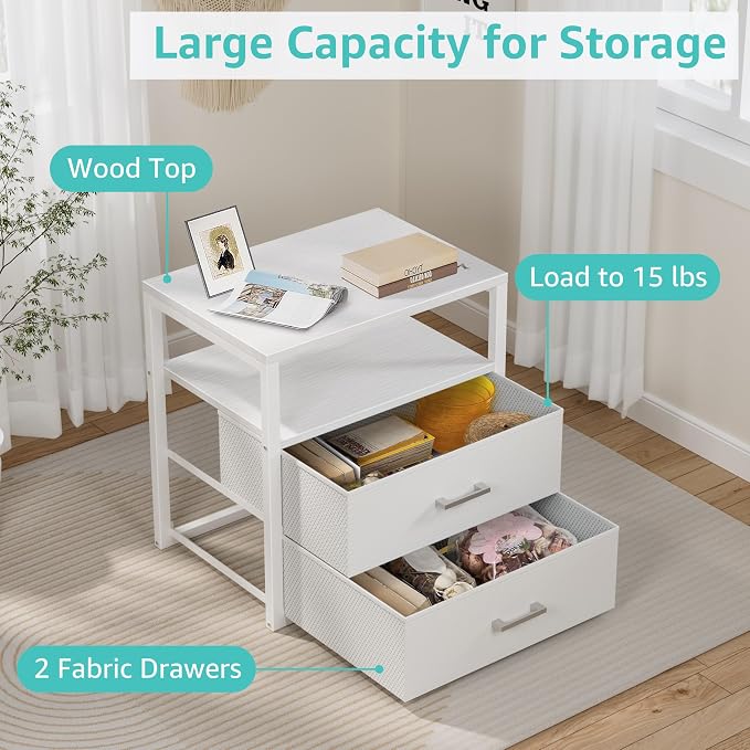 BOLUO White Closet Drawers with Open Shelf for Closet Organizers and Storage Bedroom Dorm Modern Large - Image 4