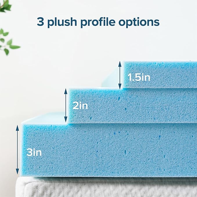 Sleep Master 2" Gel Memory Foam Topper - Queen