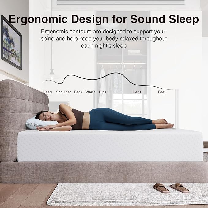 Novilla Queen Mattress 14 Inch, Queen Size Memory Foam Mattress for Pressure Relief & Supportive Comfort, Cool Refreshing Sleep Mattress in a Box, CertiPUR-US Certified, Medium Firm