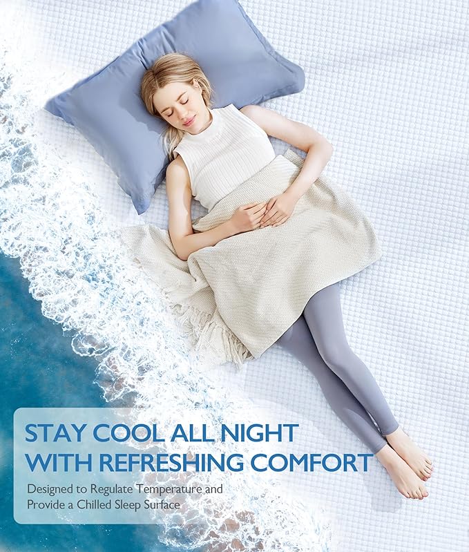 SINWEEK 1.5 Inch King Cooling Memory Foam Mattress Topper for Pressure Relief, Thick Bed Mattress Pad with Cooling Soft Cover and Adjustable Straps, CertiPUR-US Certified