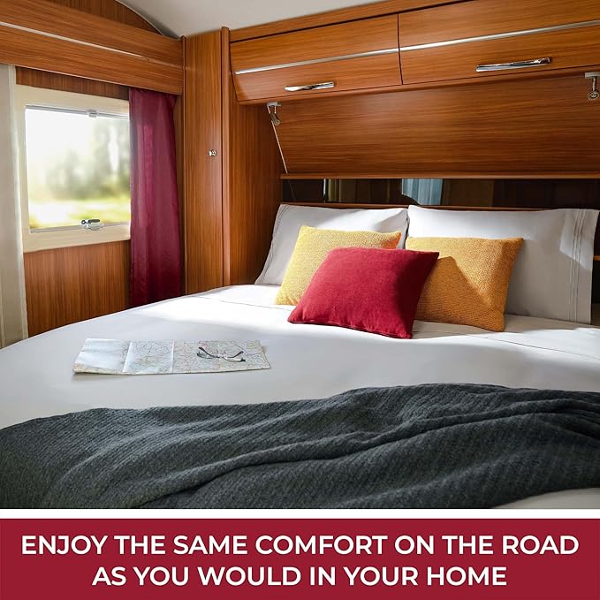 Mellanni RV Short Queen Sheets - 4 PC Iconic Collection Bedding - Hotel Luxury, Extra Soft, Cooling Bed Sheets - Deep Pocket up to 10 inch (RV/Short Queen, Terracotta)