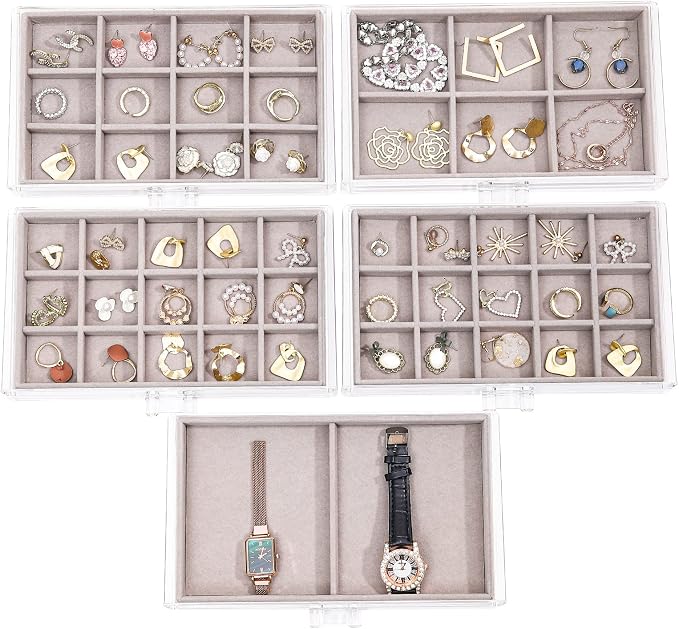 Cq acrylic Jewelry Organizer With 5 Drawers - Image 3