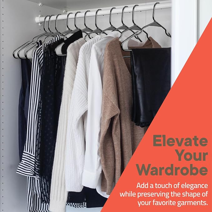 Black Plastic Hangers 60 Pack– Heavy-Duty Plastic Hangers Slim and Space-Saving, Durable and Lightweight PP with Non-Slip Shoulder Notches for Slip Dresses, Suits, Jackets & Camisoles - Image 9